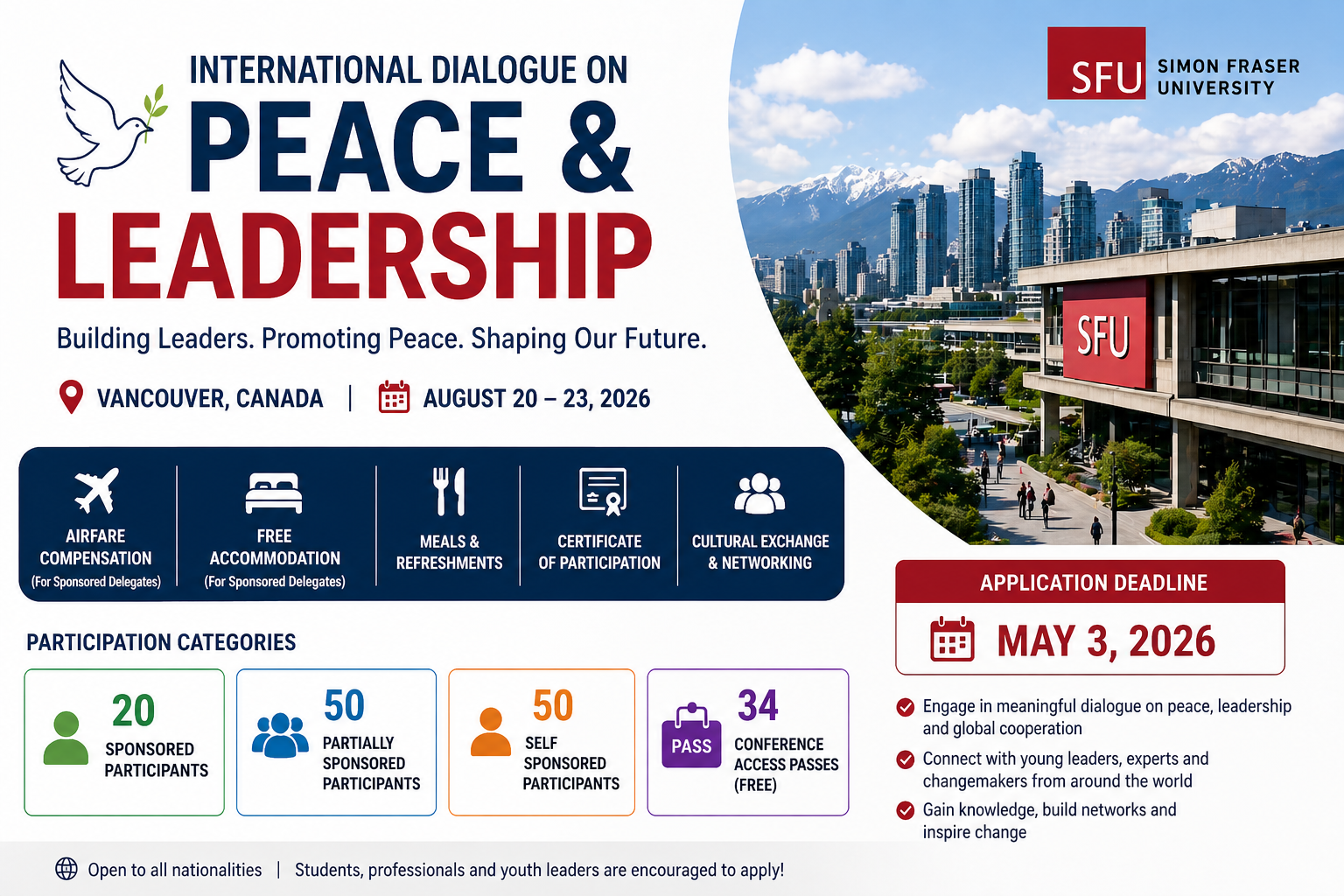 International Dialogue on Peace and Leadership 2026 in Canada | Fully Funded Conference in Vancouver