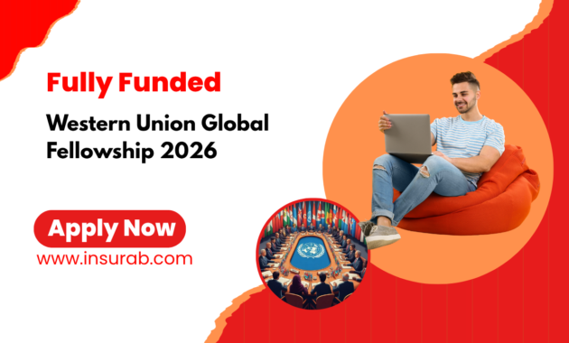Global changemakers and social entrepreneurs sitting around a conference table with a world globe, representing the Western Union Global Fellowship 2026 cohort.