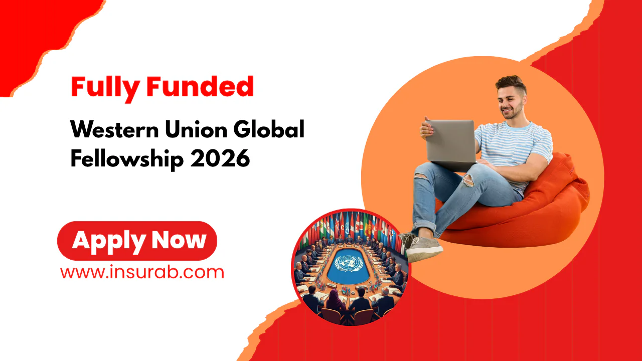 Global changemakers and social entrepreneurs sitting around a conference table with a world globe, representing the Western Union Global Fellowship 2026 cohort.