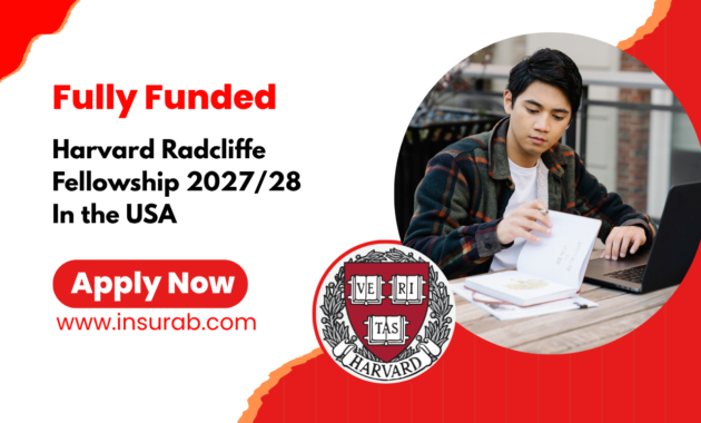 Harvard Radcliffe Fellowship 2027/28 | Fully Funded Fellowship in the USA