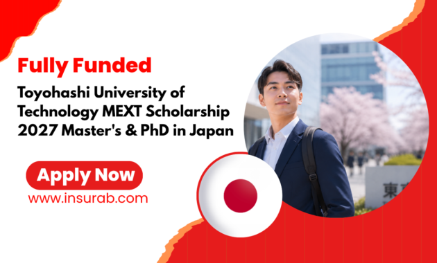 Toyohashi University of Technology MEXT Scholarship 2027 | Fully Funded Master's & PhD in Japan