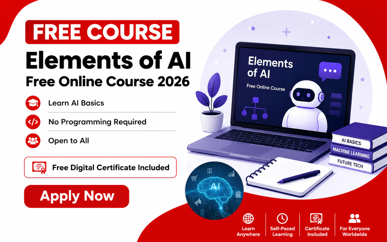 Elements of AI Free Online Course 2026 | Free Certificate