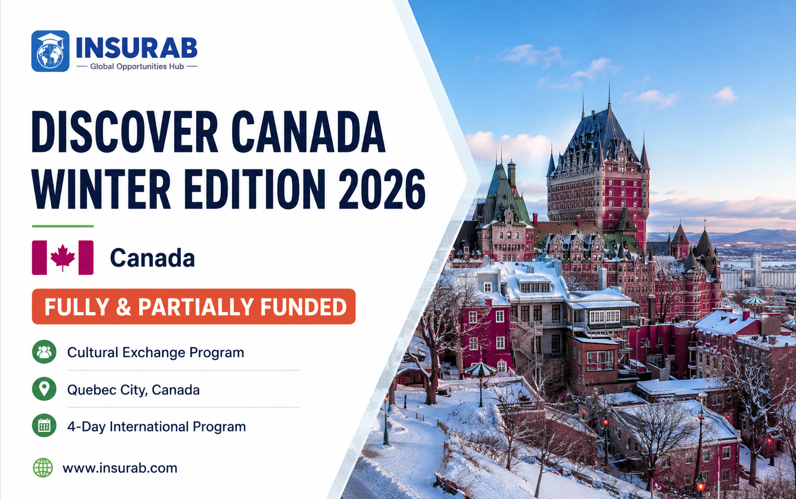 Discover Canada Winter Edition 2026 | Fully Funded Cultural Exchange