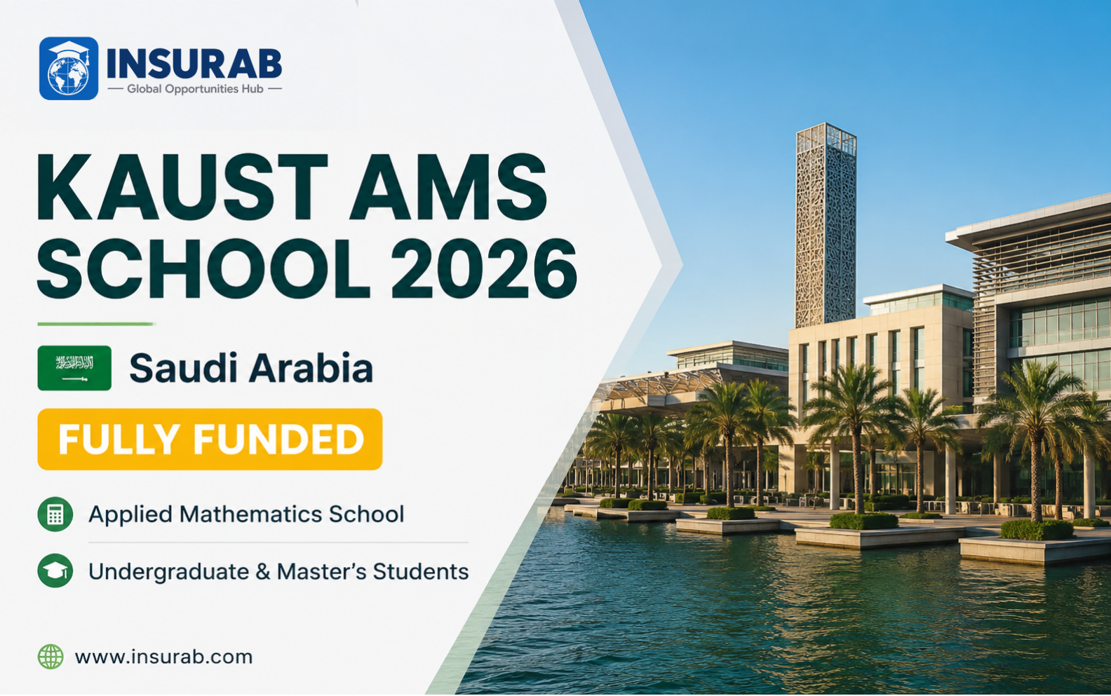 KAUST AMS School 2026 in Saudi Arabia | Fully Funded