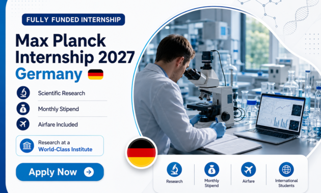 Max Planck Internship 2027 in Germany | Fully Funded