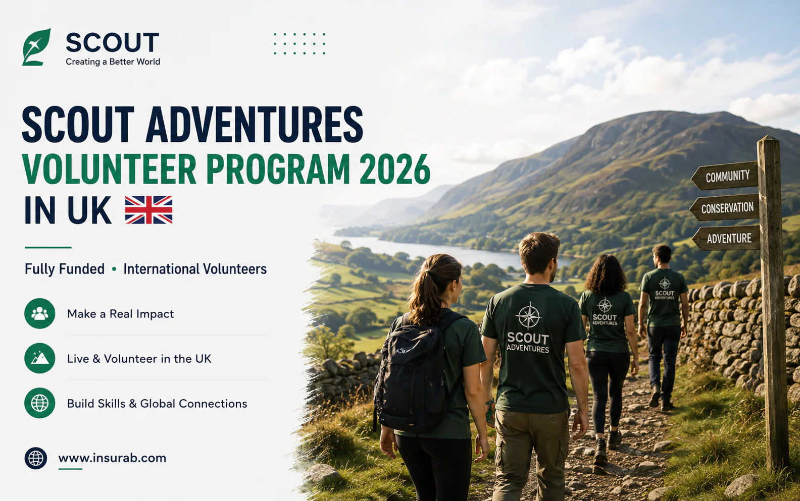Scout Adventures Volunteer Program 2026 in UK | Fully Funded