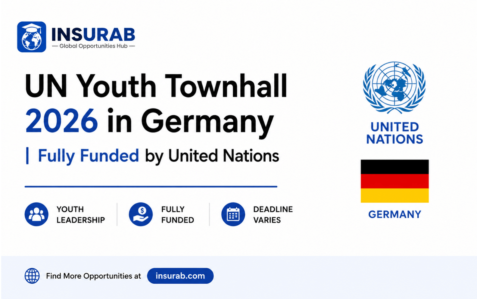 UN Youth Townhall 2026 in Germany – Fully Funded Youth Opportunity