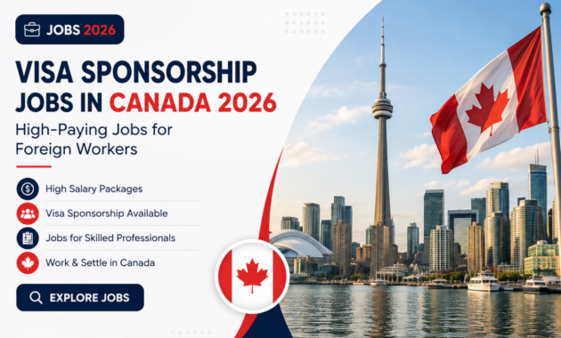 Visa Sponsorship Jobs in Canada 2026 | High-Paying Jobs for Foreign Workers
