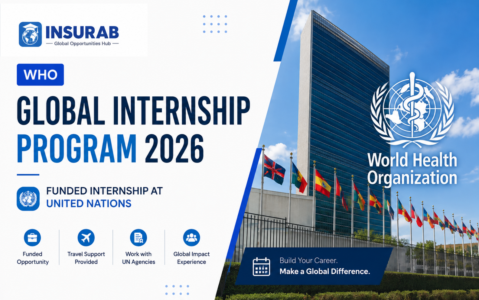 WHO Global Internship Program 2026 Funded UN Internship