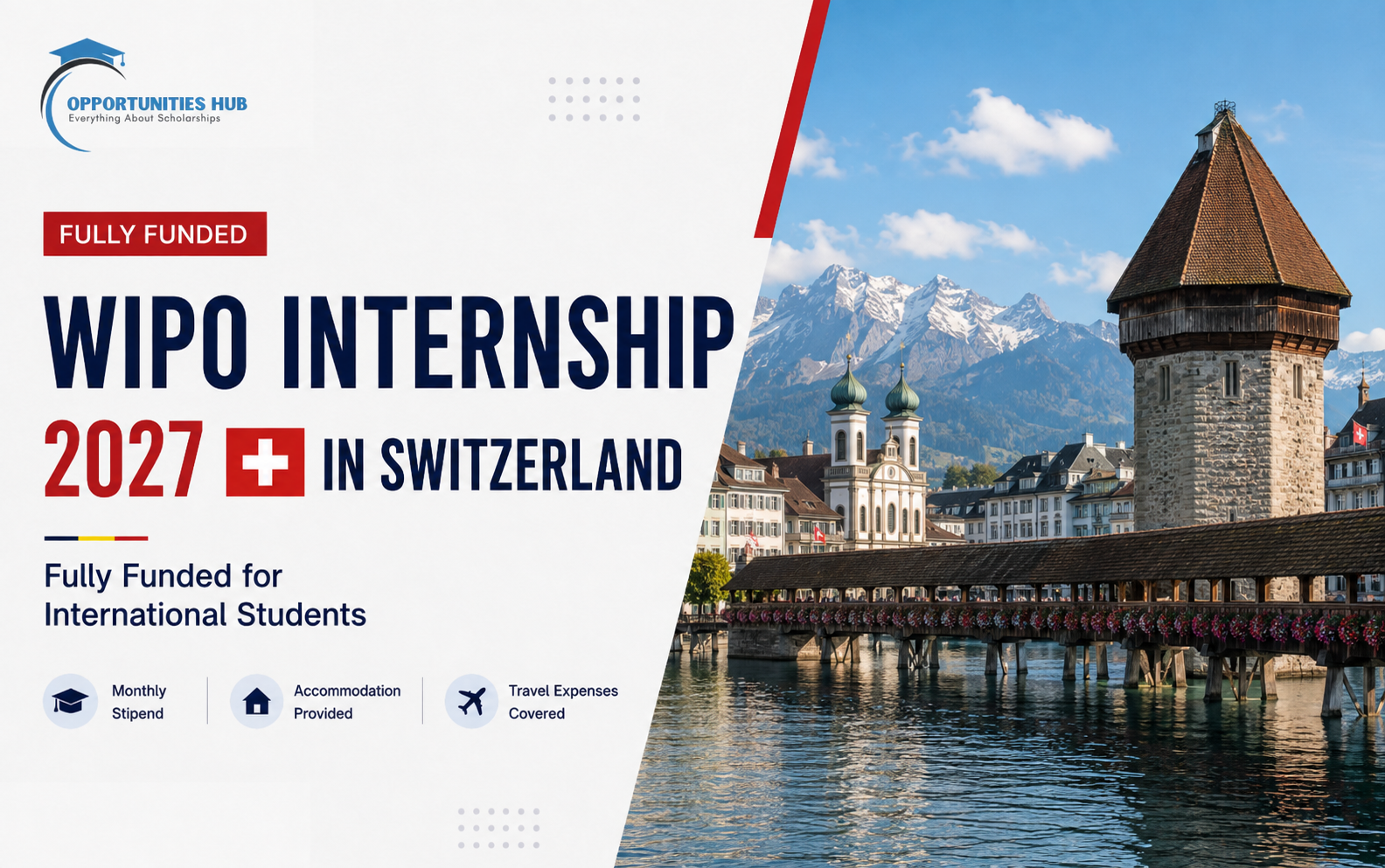 WIPO Internship 2027 in Switzerland Fully Funded for International Students
