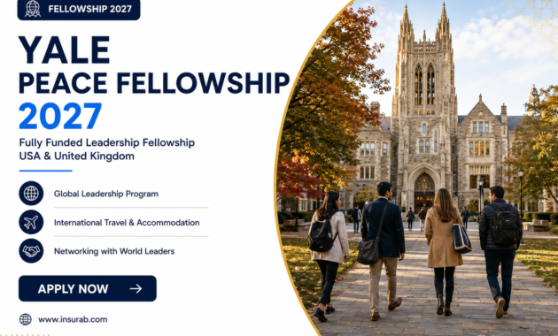 Yale Peace Fellowship 2027 | Fully Funded to USA & UK