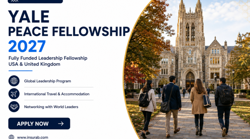 Yale Peace Fellowship 2027 | Fully Funded to USA & UK