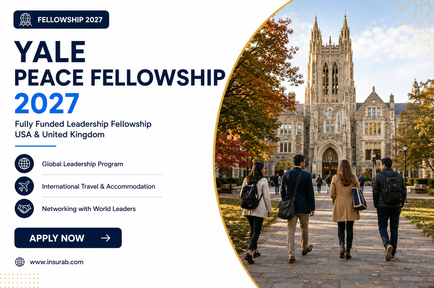 Yale Peace Fellowship 2027 | Fully Funded to USA & UK