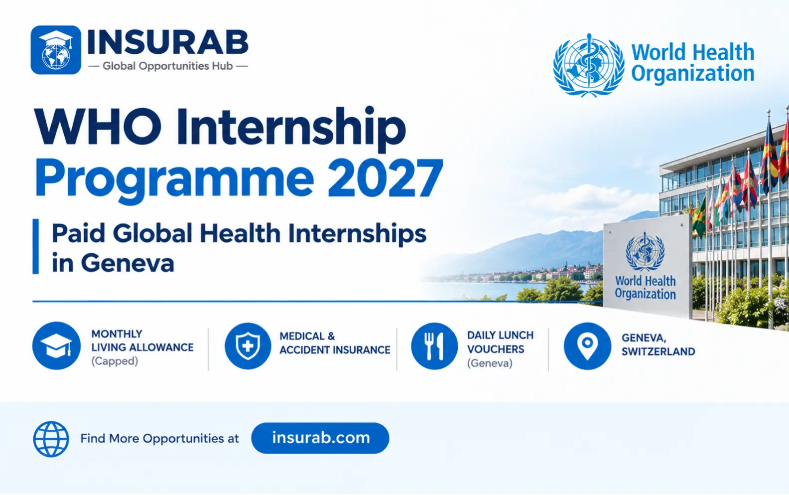 WHO Internship Programme 2027 | Paid Global Health Internship in Geneva
